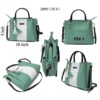 Leather Plain Handbag – 5 Pcs Set
